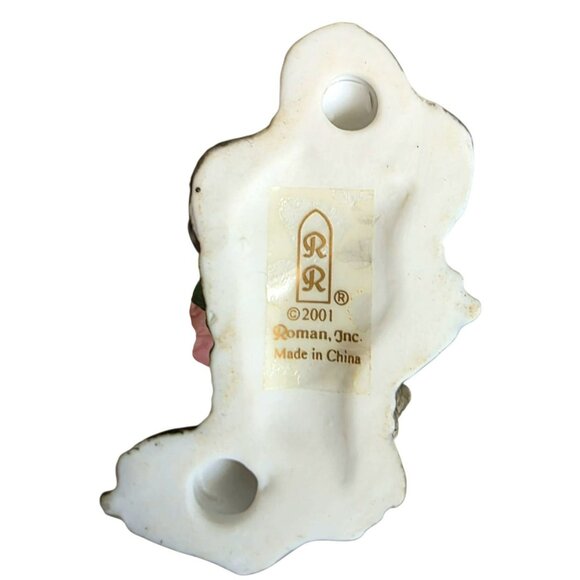 Vintage Hummingbird Purple Iris Figurine Roman Collectible Floral Porcelain READ - Picture 9 of 10